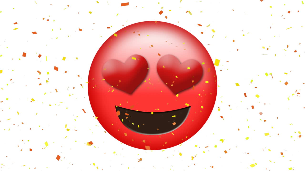 심장 눈으로 사랑하는 이모티콘