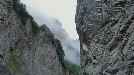 cañón de la montaña de la niebla