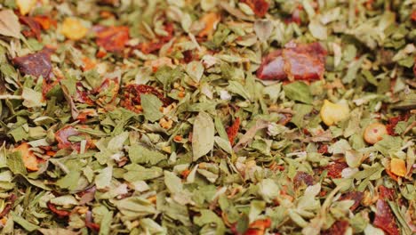 close-up of dried herbs and spices