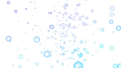 abstract aqua water bubbles floating fire effect on right isolated background