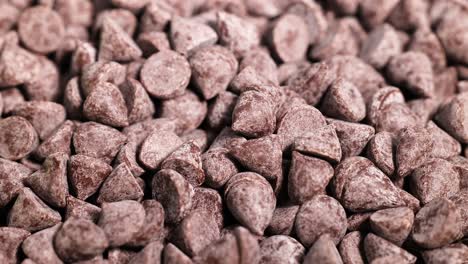 detailed view of chocolate chips in motion