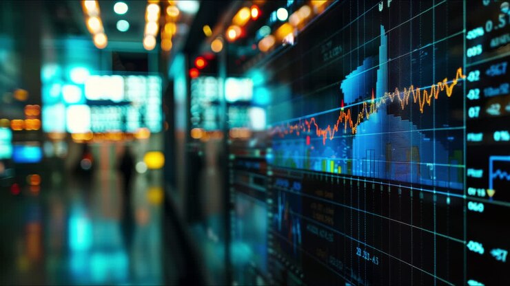 abstract city scene of data and code made with generative AI