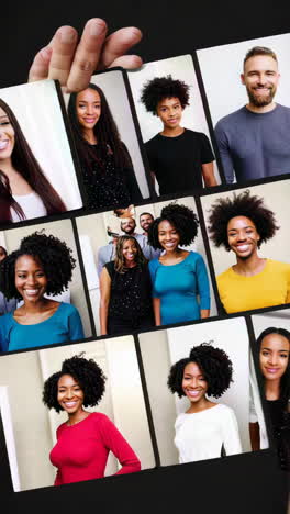 diverse group portraits