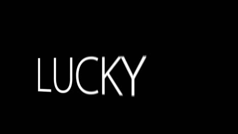 lucky text animation message motion graphics