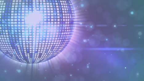 animación de un espejo brillante y brillante girando una pelota de discoteca
