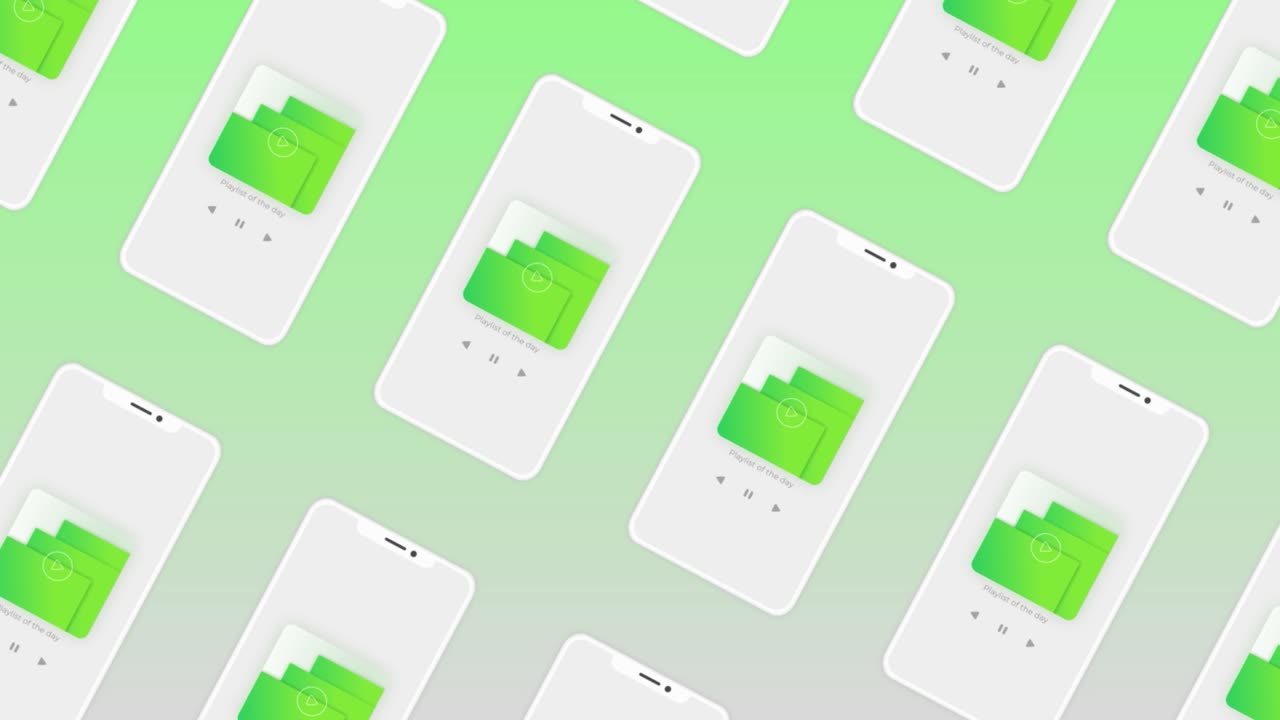 Mobile Phone Audio Player App Interface