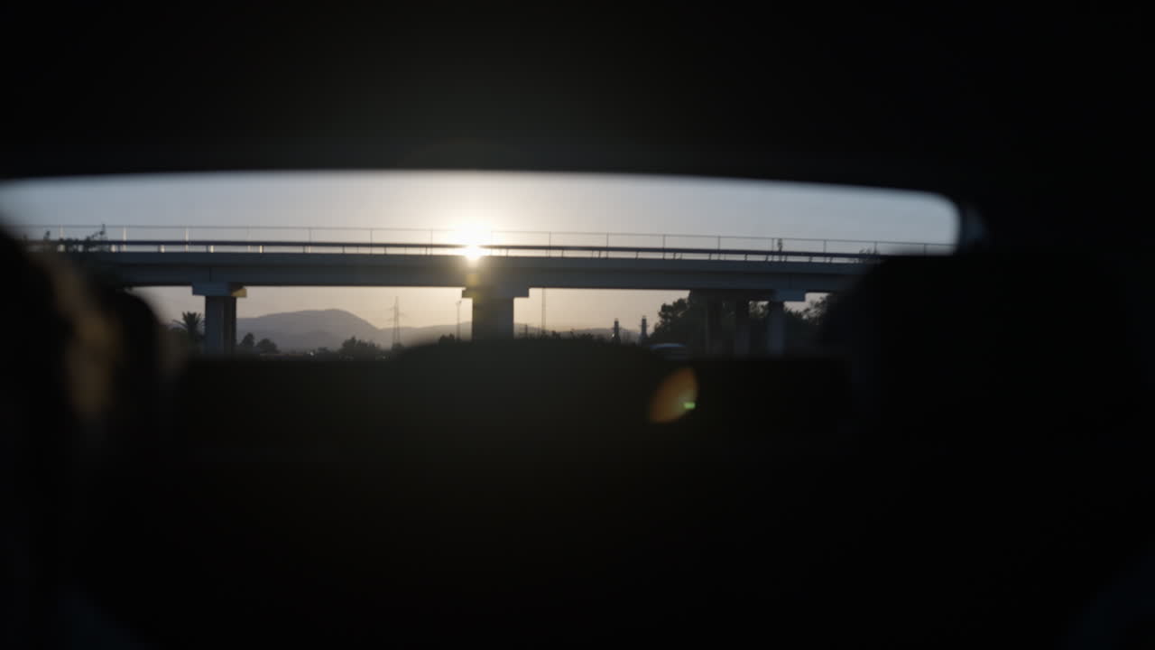 Sunset View from Car Window