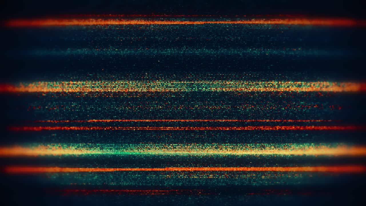 Digital Glitch Static with Flickering Horizontal Lines
