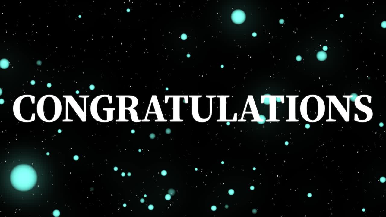 축하 메시지 텍스트 애니메이션 모션 그래픽