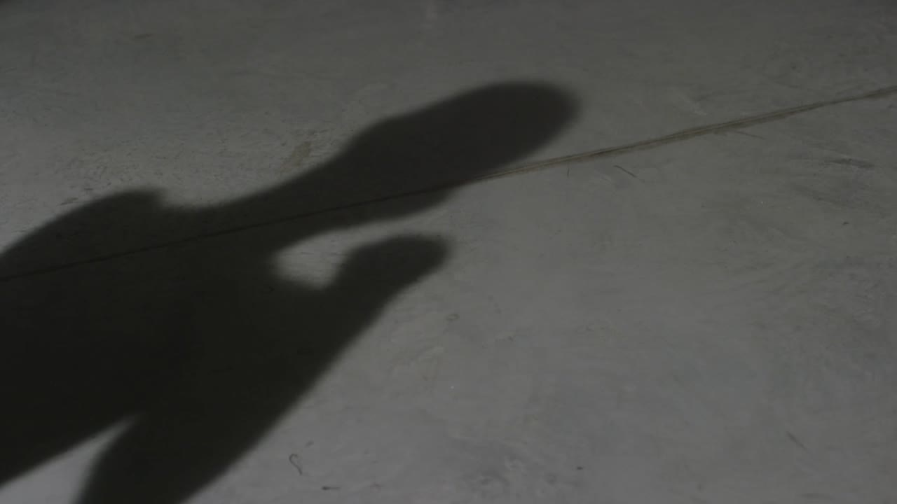 sombra de una persona en el suelo