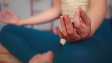 close up caucasian woman seated, legs crossed