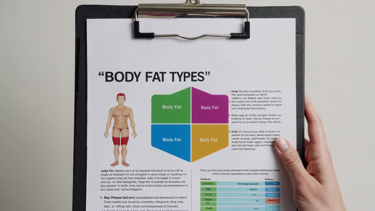 Body Fat Types Information on Clipboard