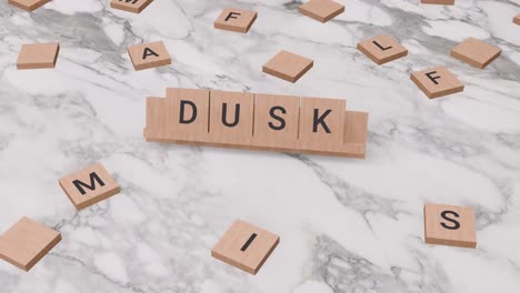 dusk word on scrabble