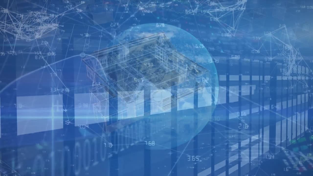 글로벌 오버 디지털 하우스와 함께 데이터 처리의 애니메이션