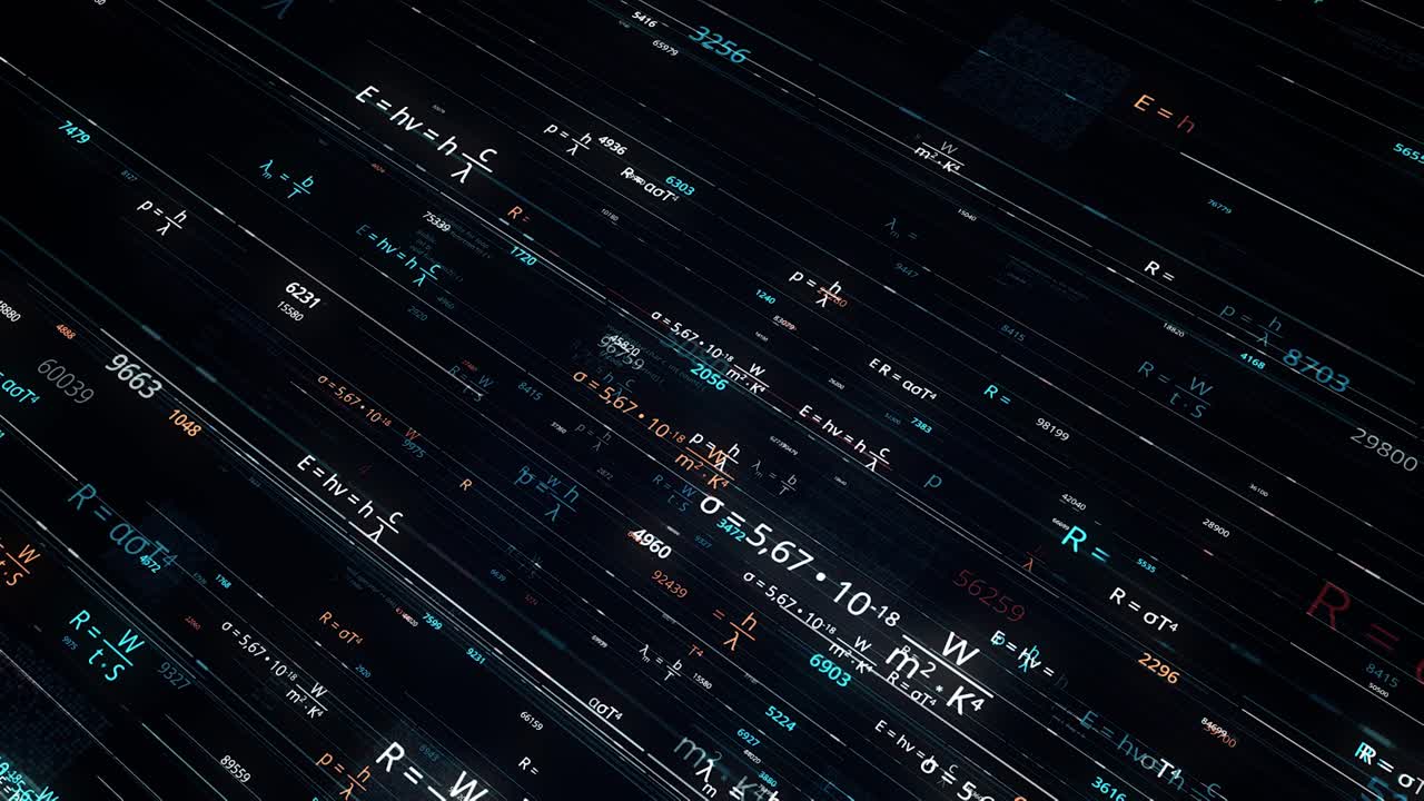 Abstract Physics Equations Visualization