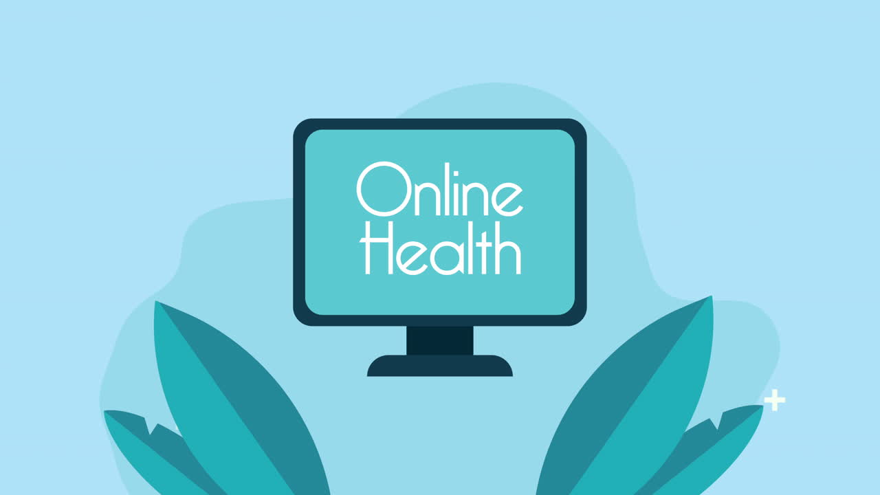 텔레메디신 앱 애니메이션을 가진 데스크