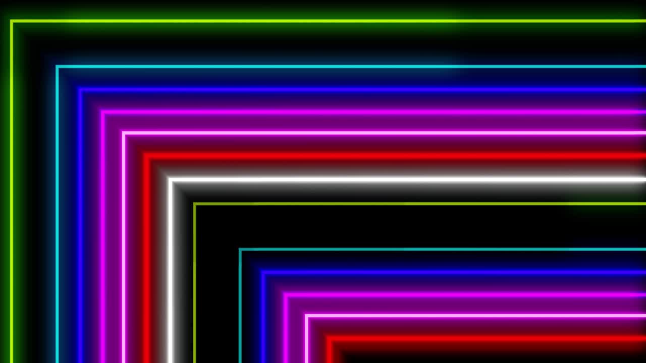 Neon line illumination animation motion graphics