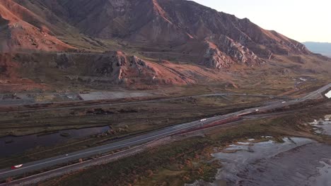 beautiful aerial 4k drone shot red rocky mountains in utah orbit