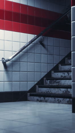 dark and gritty subway staircase