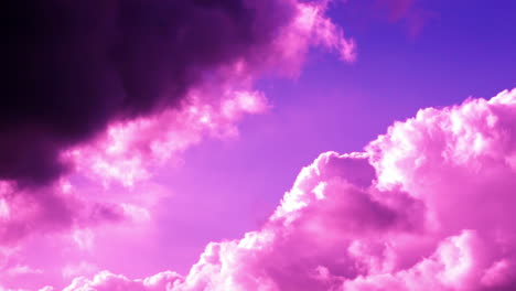 pink and purple dramatic sky with clouds