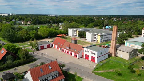 educational center in the village breathtaking aerial view