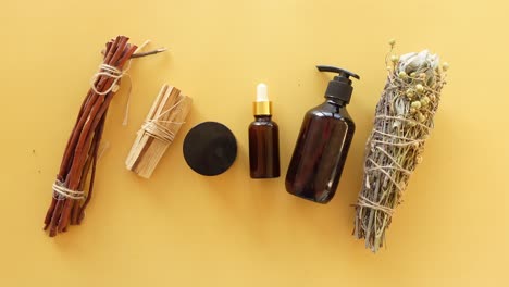 natural skincare products with palo santo and sage