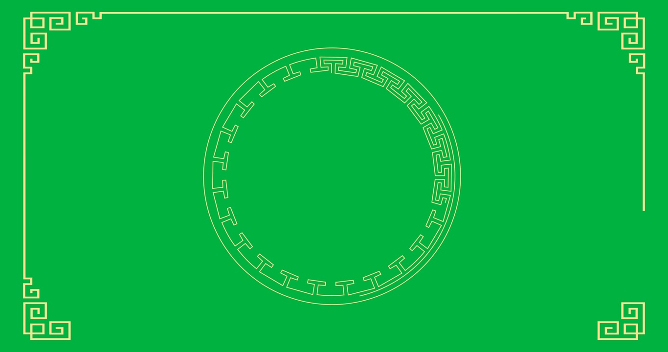 Animation of chinese new year gold decorations over transparent background