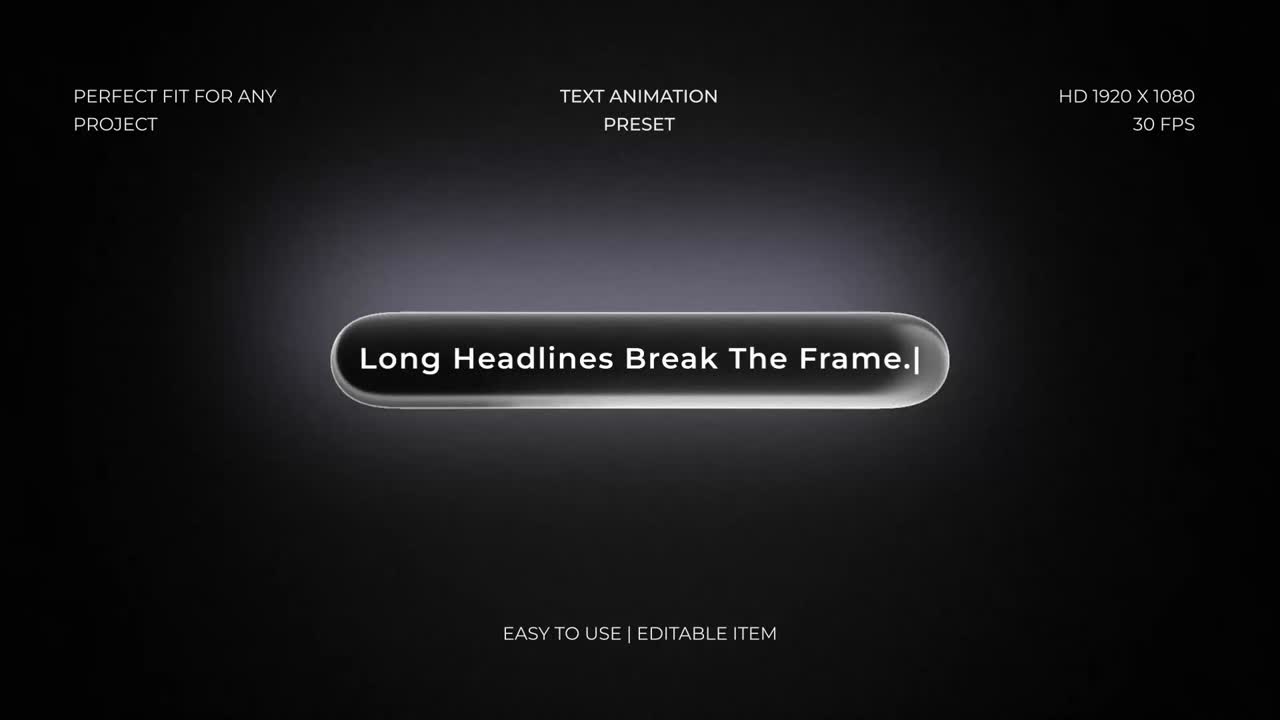 Dynamic Text Animation with Smart Resizing Titles