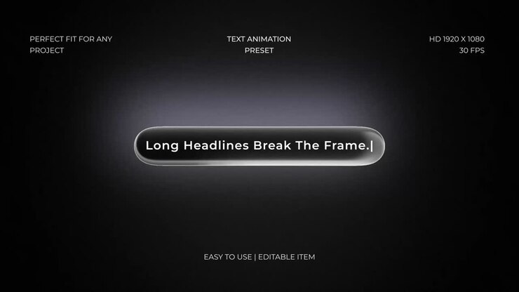 Dynamic Text Animation with Smart Resizing Titles