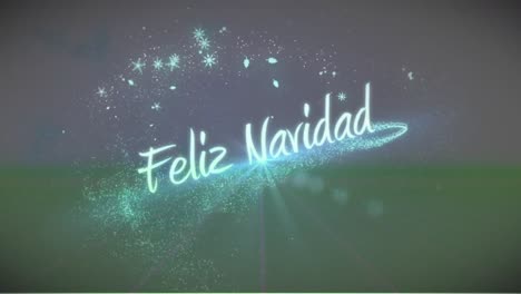 Digital-animation-of-felix-navidad-text-and-shining-stars-moving-against-grey-background