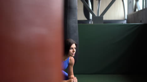 woman working out in a gym