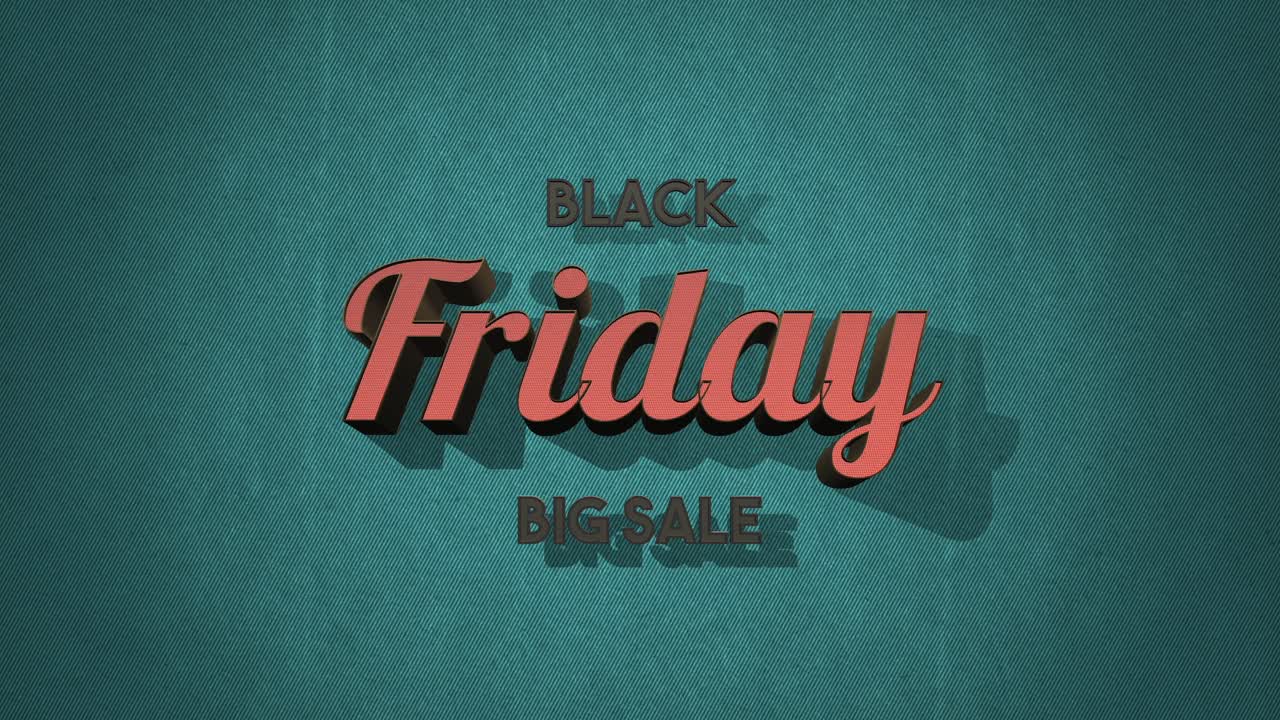 texto retro del viernes negro al estilo de los años 80 en una textura grunge verde