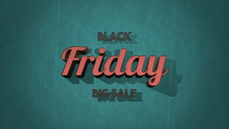 retro black friday text in 80s style on a green grunge texture
