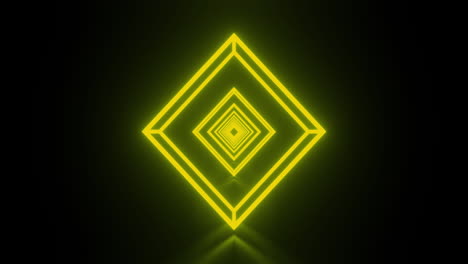 animación de múltiples formas de diamante verde neón brillante que se mueven en un bucle sin costuras