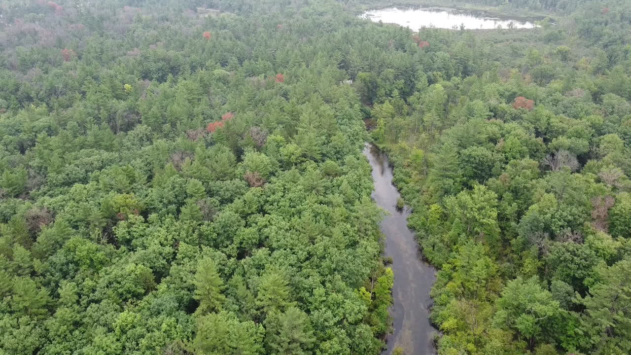 condado de lake michigan baldwin michigan imágenes aéreas de drones del río