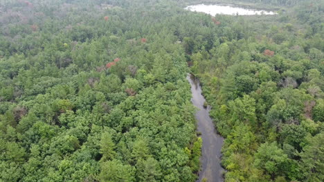 Imágenes-Aéreas-Del-Río-Michigan-Con-Drones-Del-Condado-De-Baldwin-Michigan