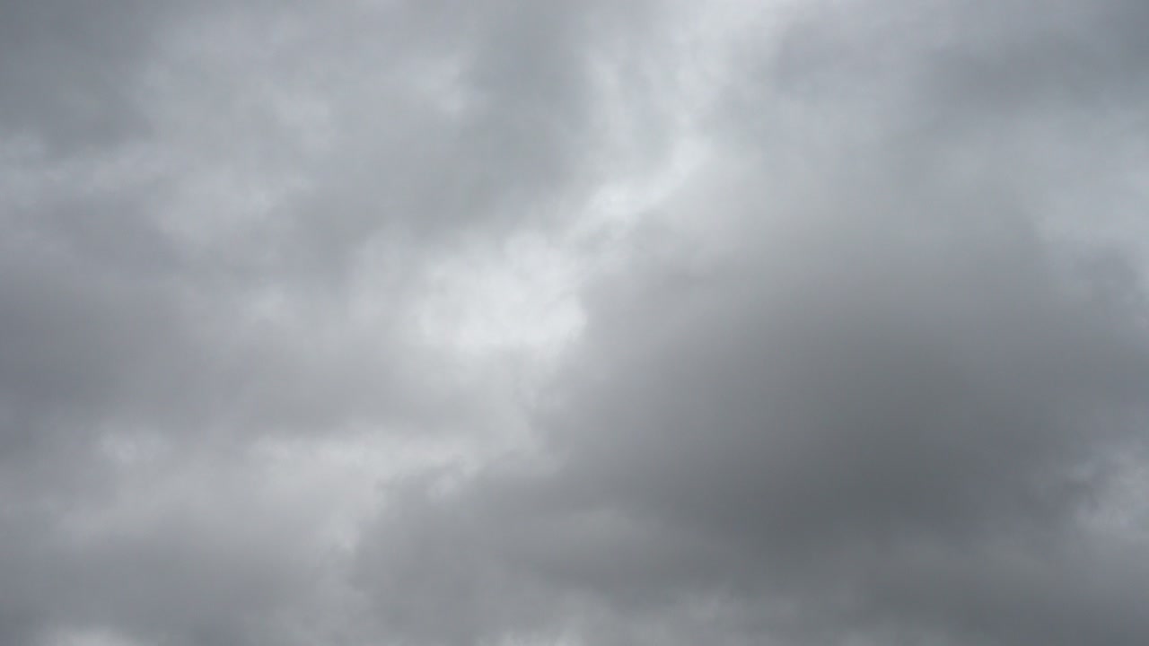 Dark Grey Overcast Clouds Moving Slowly Across the Sky