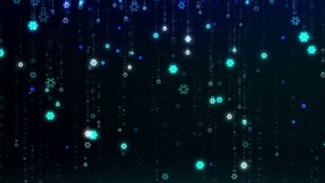shiny cascading particles