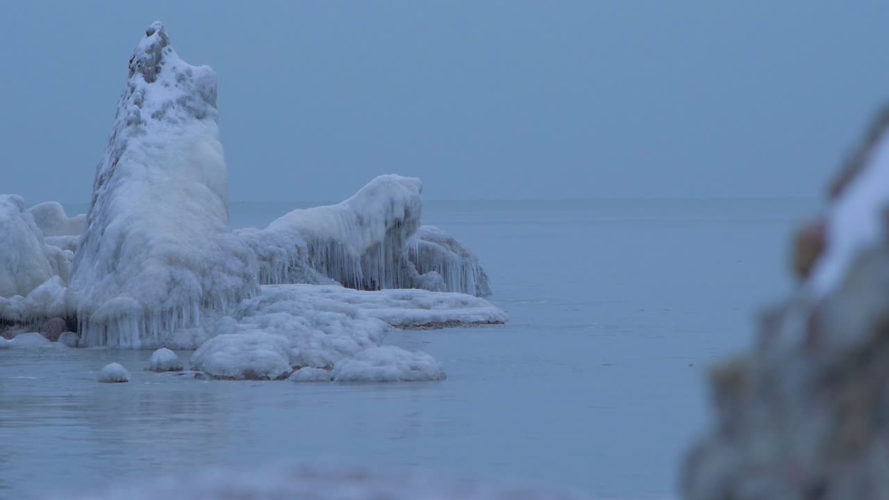 얼음, 눈, 고드름, 미디엄 샷