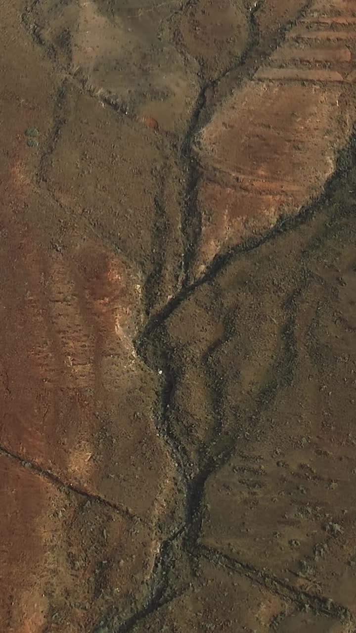 Modello aereo texturizzato di terra vulcanica arida