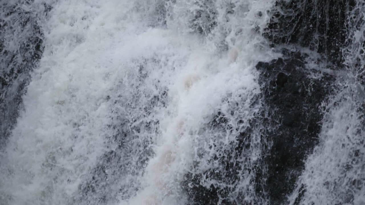 Slow motion of water falling down