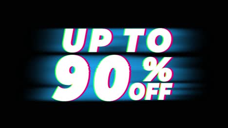 up to 90% off sale promotion