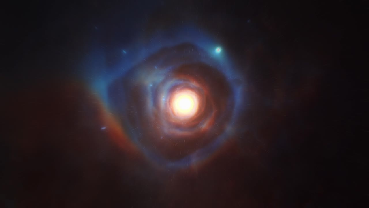 túnel de luz, nebulosa, viajes espaciales. bucle sin fisuras