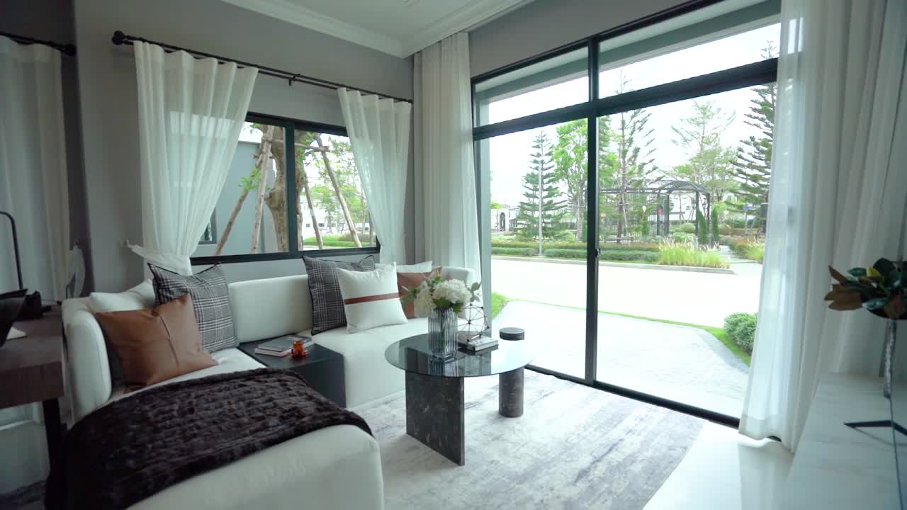 diseño de interiores de sala de estar con estilo y elegante