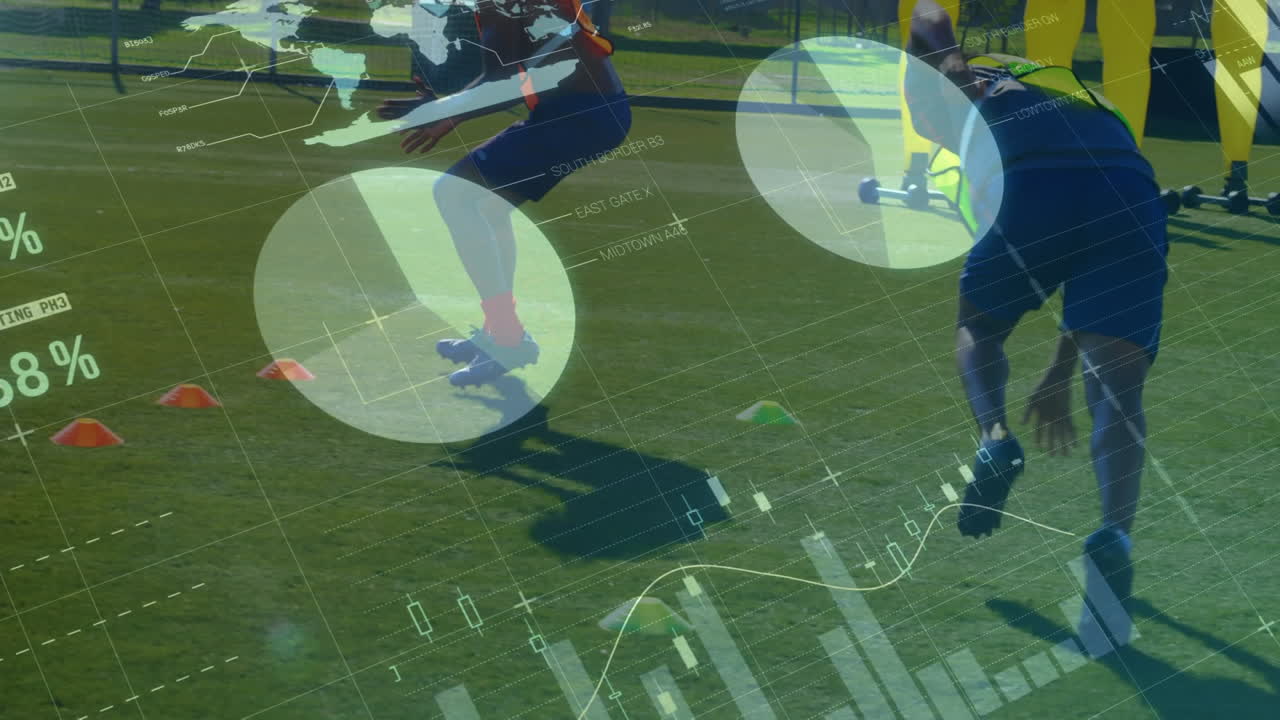 축구 선수 훈련과 함께 데이터 처리