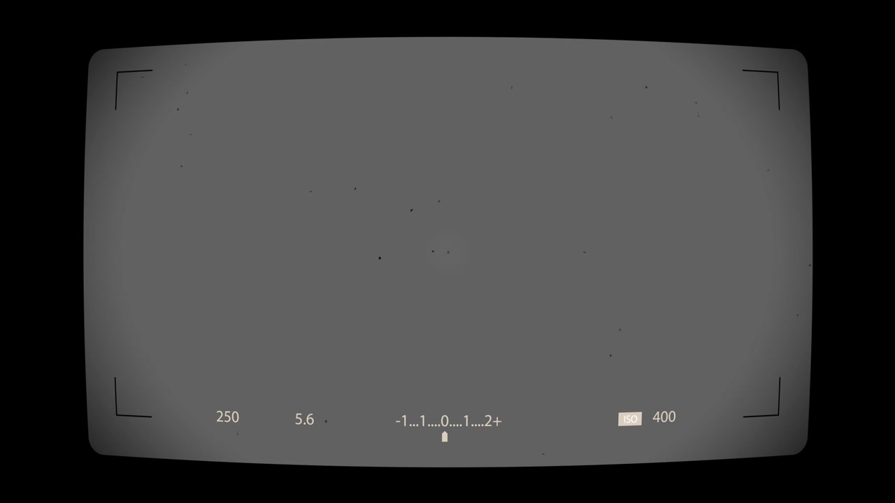 Vintage Camera Viewfinder Overlay with Film Grain and Dust
