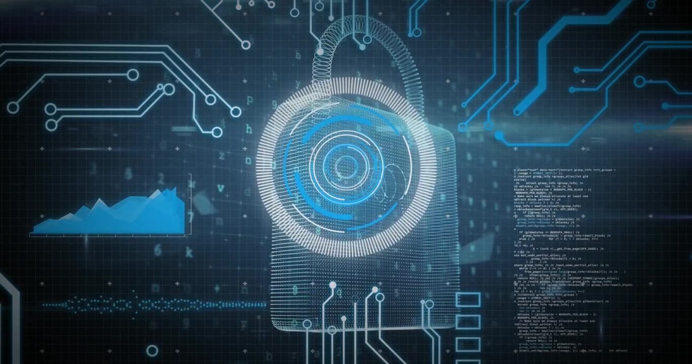 Animation of text with globe and network of connections
