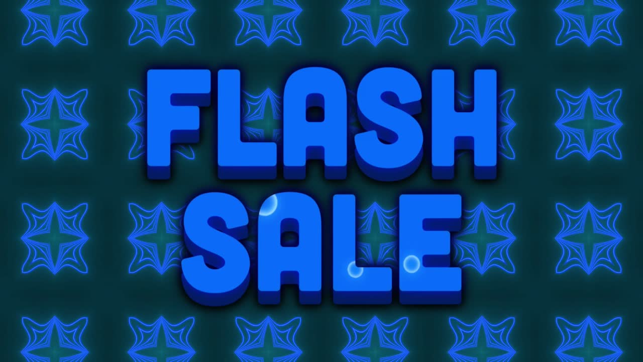 플래시 판매 텍스트의 애니메이션 다채로운 파동 패턴을 배경에 x 기호에 대비