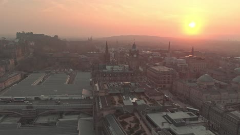 Flying-a-drone-over-the-city-of-Edinburgh