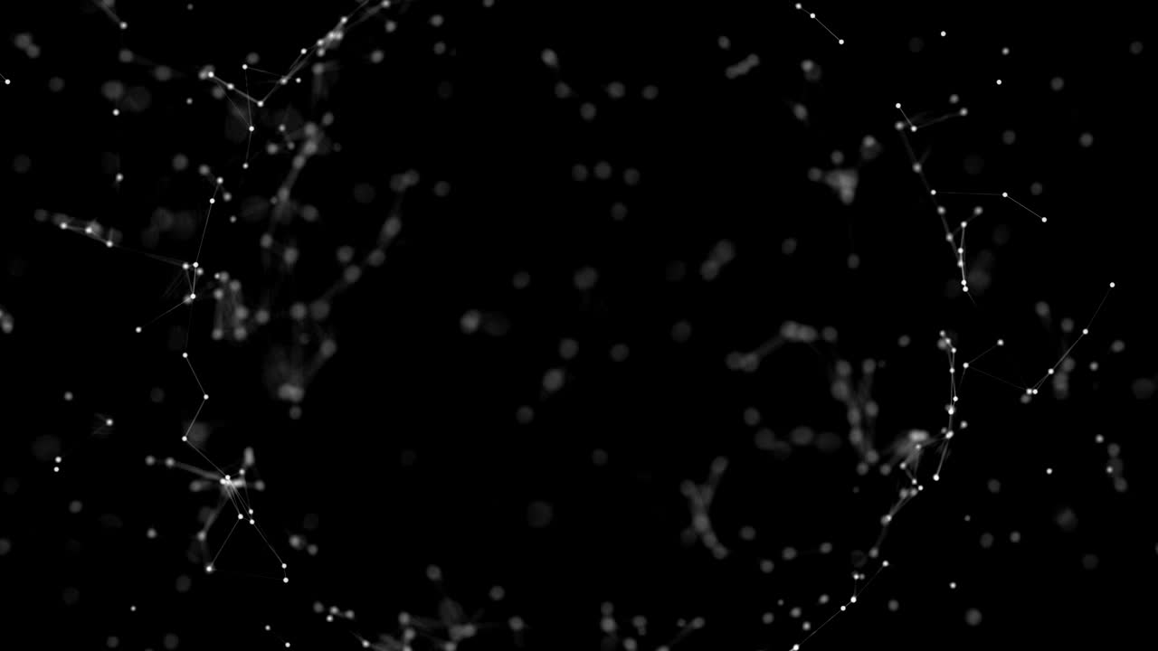 추상적인 디지털 다각형 배경 기술과 과학 개념